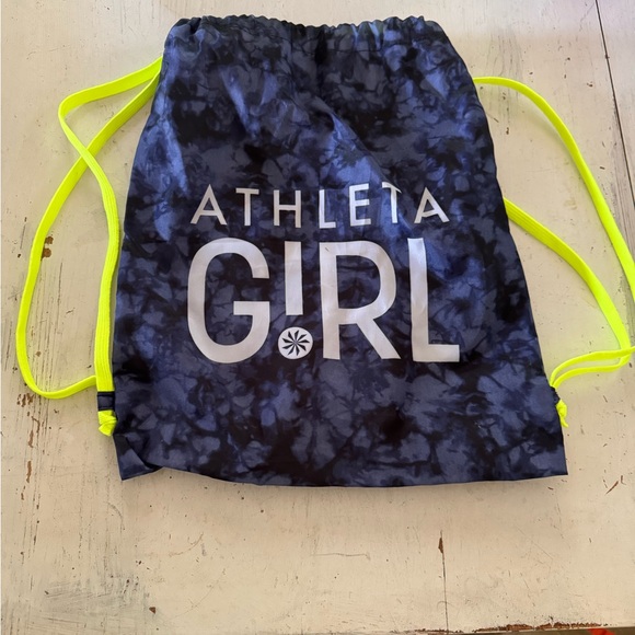 Athleta Girl Blue Tie-Dye Bag with Neon Straps - Picture 1 of 1